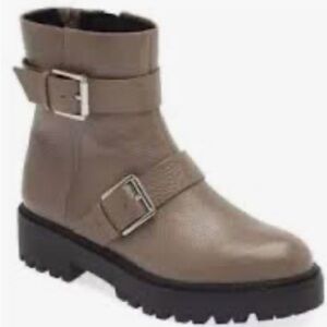 Nordstrom Macombs Water Resistant Leather Moto Boot.